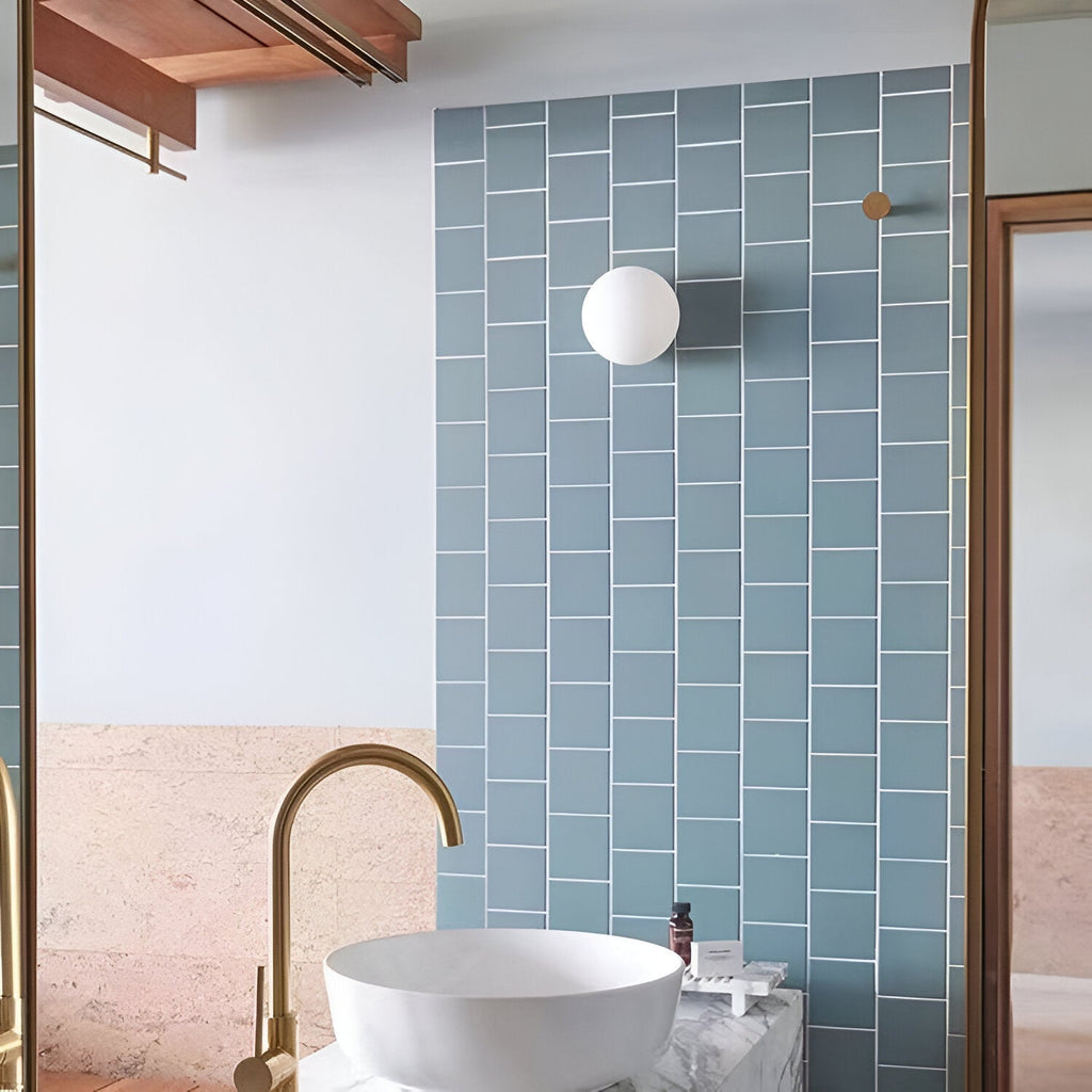 Minimalist Round Glass LED Wall Sconce