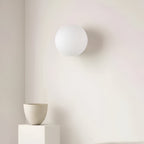 Minimalist Round Glass LED Wall Sconce