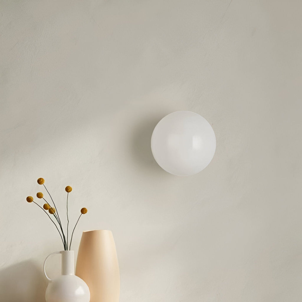 Minimalist Round Glass LED Wall Sconce