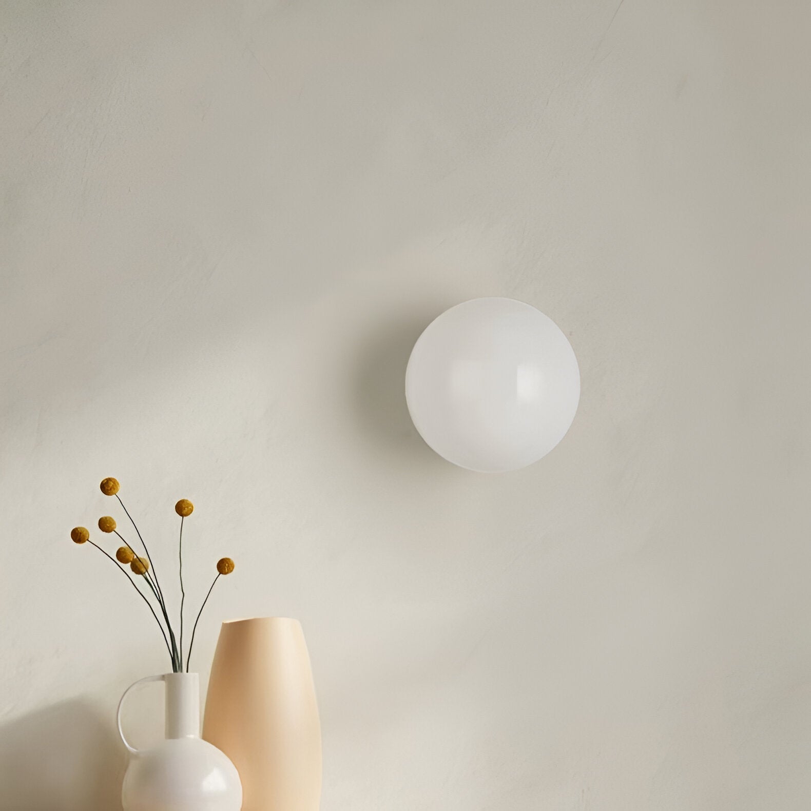 Minimalist Round Glass LED Wall Sconce