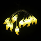 Halloween Ghost LED Fairy Lights Ghost Shaped String Light Plastic Decorative Lighting for Halloween Party Garden and Bedroom