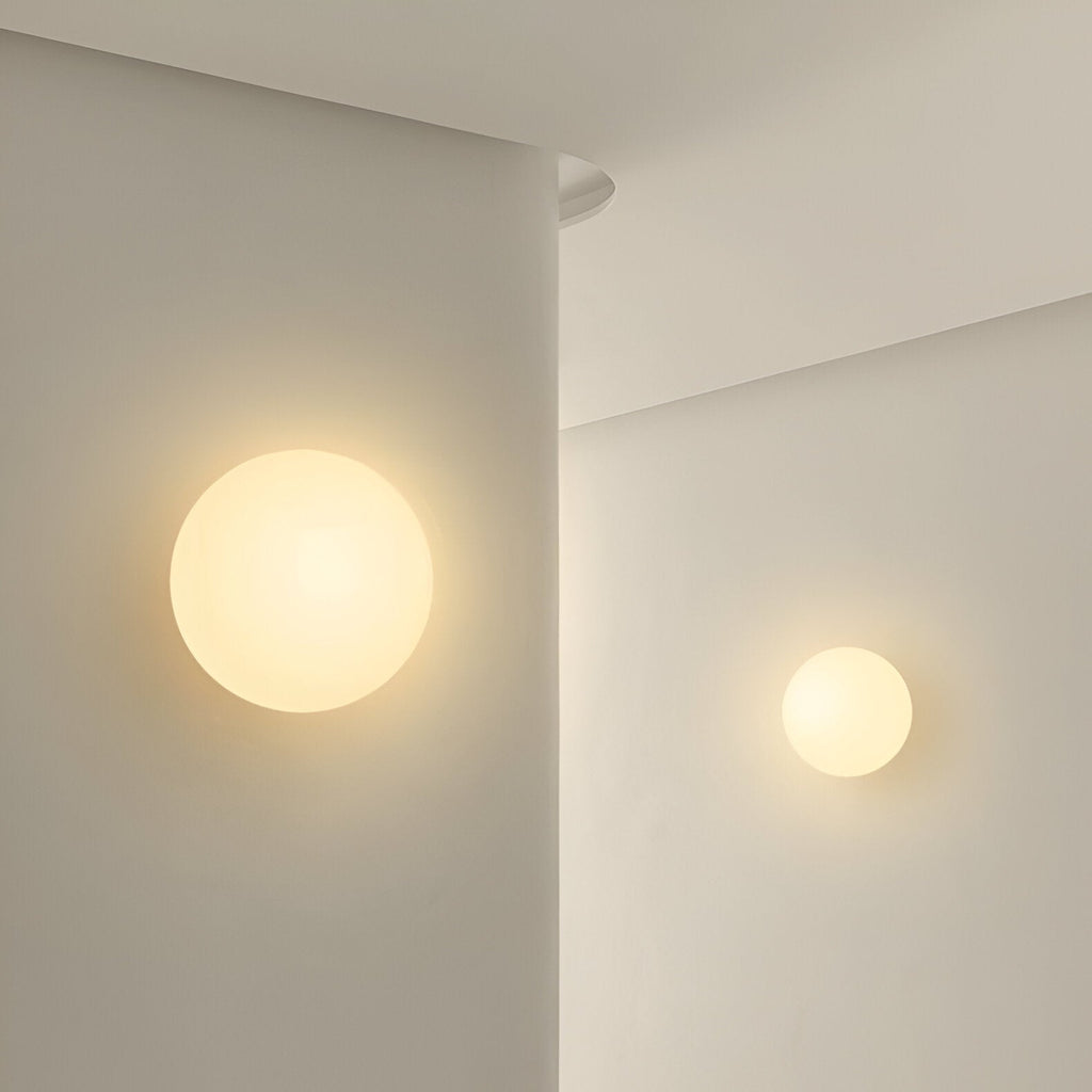 Minimalist Round Glass LED Wall Sconce