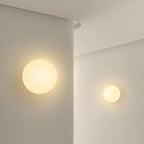 Minimalist Round Glass LED Wall Sconce
