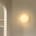 Minimalist Round Glass LED Wall Sconce