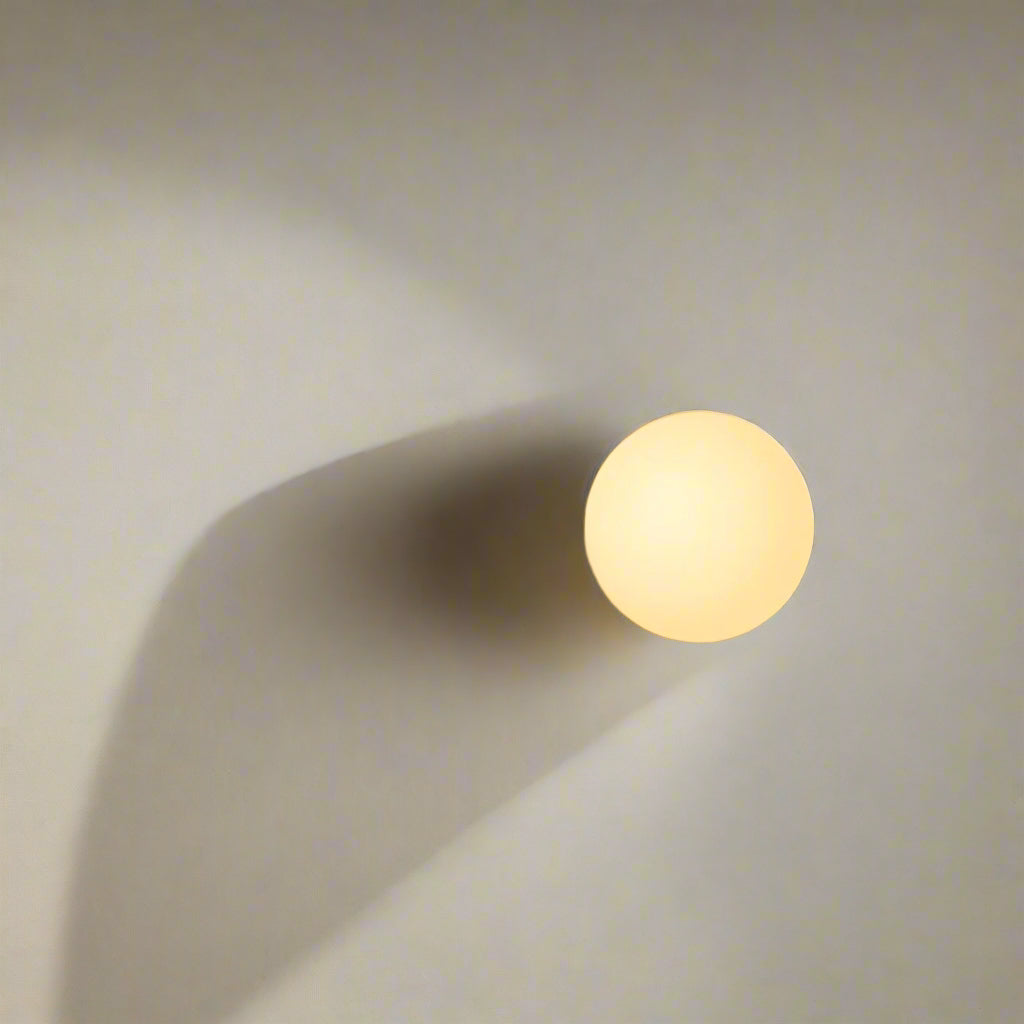 Minimalist Round Glass LED Wall Sconce
