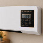 Wall Mounted Electric Heater and Fan Combo with Remote Control and Timer Space Heater Air Cooler for Bedroom Living Room and Home Office