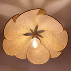 Flower Fabric Pendant Light with E27 Socket