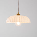 Modern Marble-Style Stone Pendant Light With Warm LED Glow — Harbor Light Co.