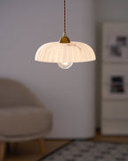 Modern Marble-Style Stone Pendant Light With Warm LED Glow — Harbor Light Co.