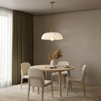 Modern Marble-Style Stone Pendant Light With Warm LED Glow — Harbor Light Co.