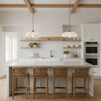 Modern Marble-Style Stone Pendant Light With Warm LED Glow — Harbor Light Co.