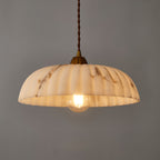 Modern Marble-Style Stone Pendant Light With Warm LED Glow — Harbor Light Co.