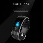 Smart Watch Fitness Tracker with ECG Heart Rate Blood Pressure and Sleep Monitoring Water-Resistant Activity Tracker for iPhone and Android