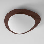 Modern Round Flush Mount Ceiling Light with Metal Rim