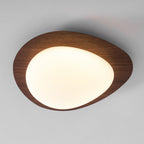Modern Round Flush Mount Ceiling Light with Metal Rim