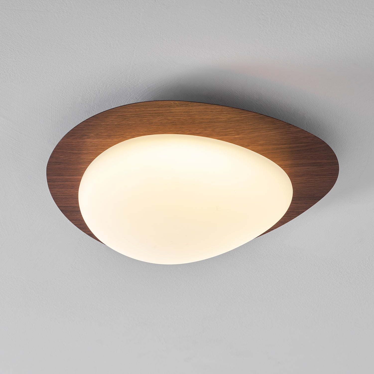 Modern Round Flush Mount Ceiling Light with Metal Rim