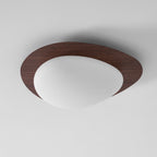 Modern Round Flush Mount Ceiling Light with Metal Rim