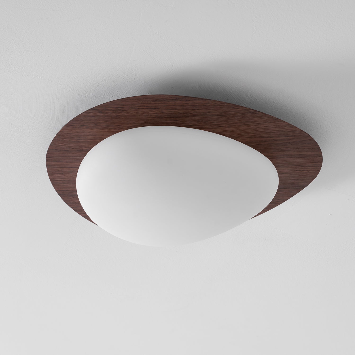 Modern Round Flush Mount Ceiling Light with Metal Rim