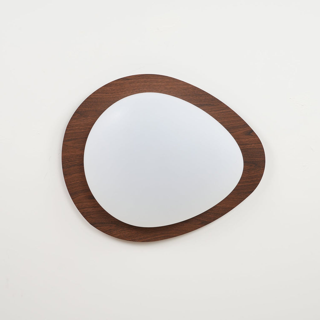Modern Round Flush Mount Ceiling Light with Metal Rim