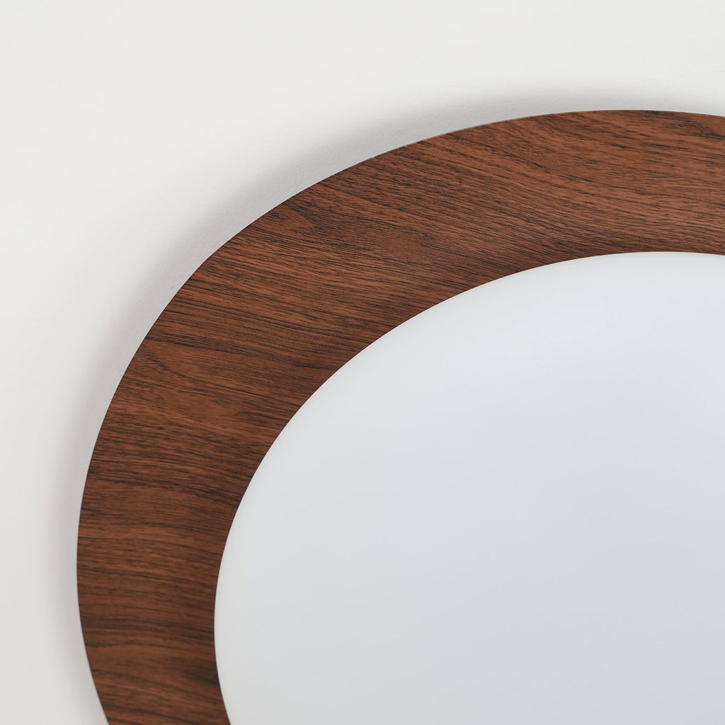 Modern Round Flush Mount Ceiling Light with Metal Rim