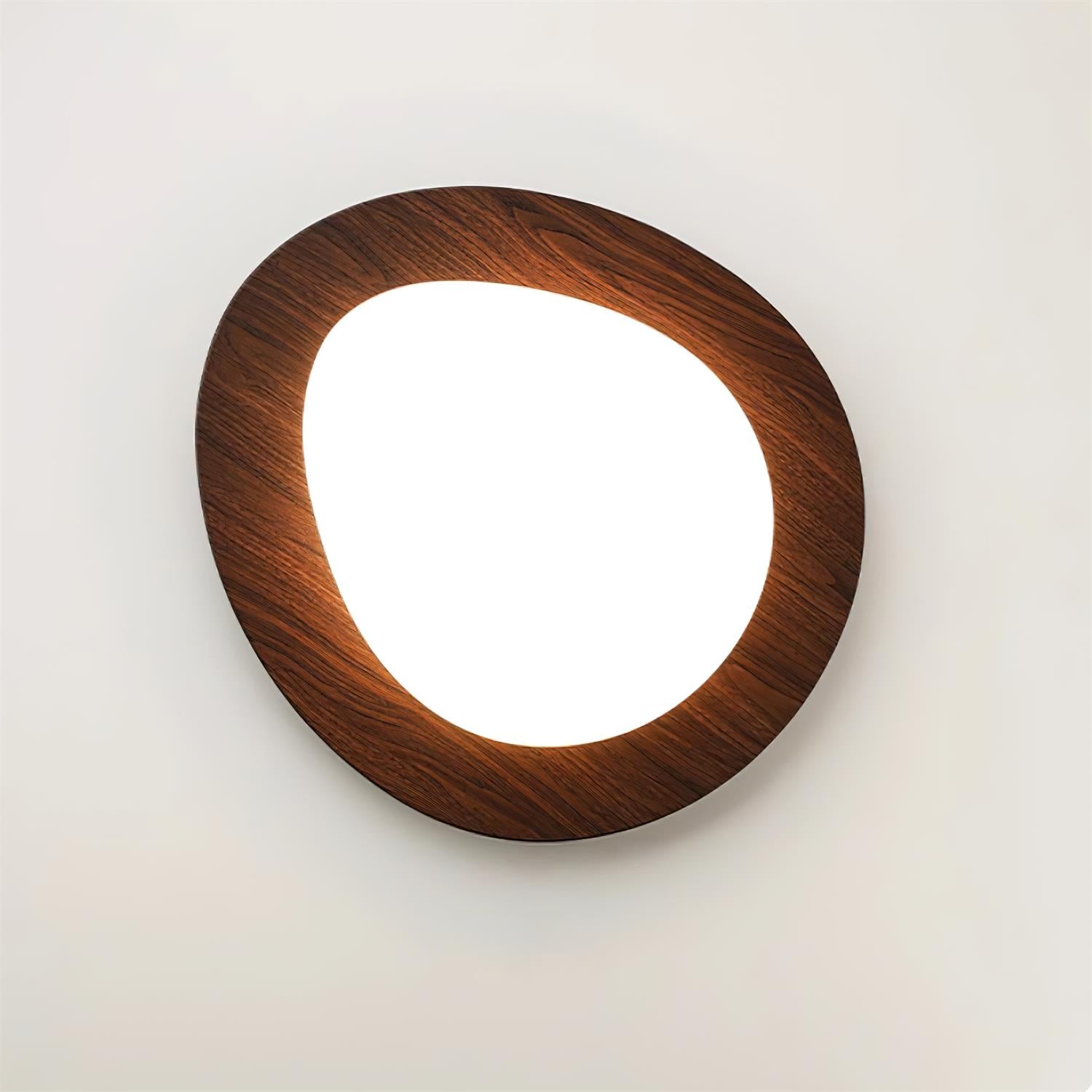 Modern Round Flush Mount Ceiling Light with Metal Rim