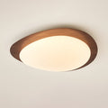 Modern Round Flush Mount Ceiling Light with Metal Rim