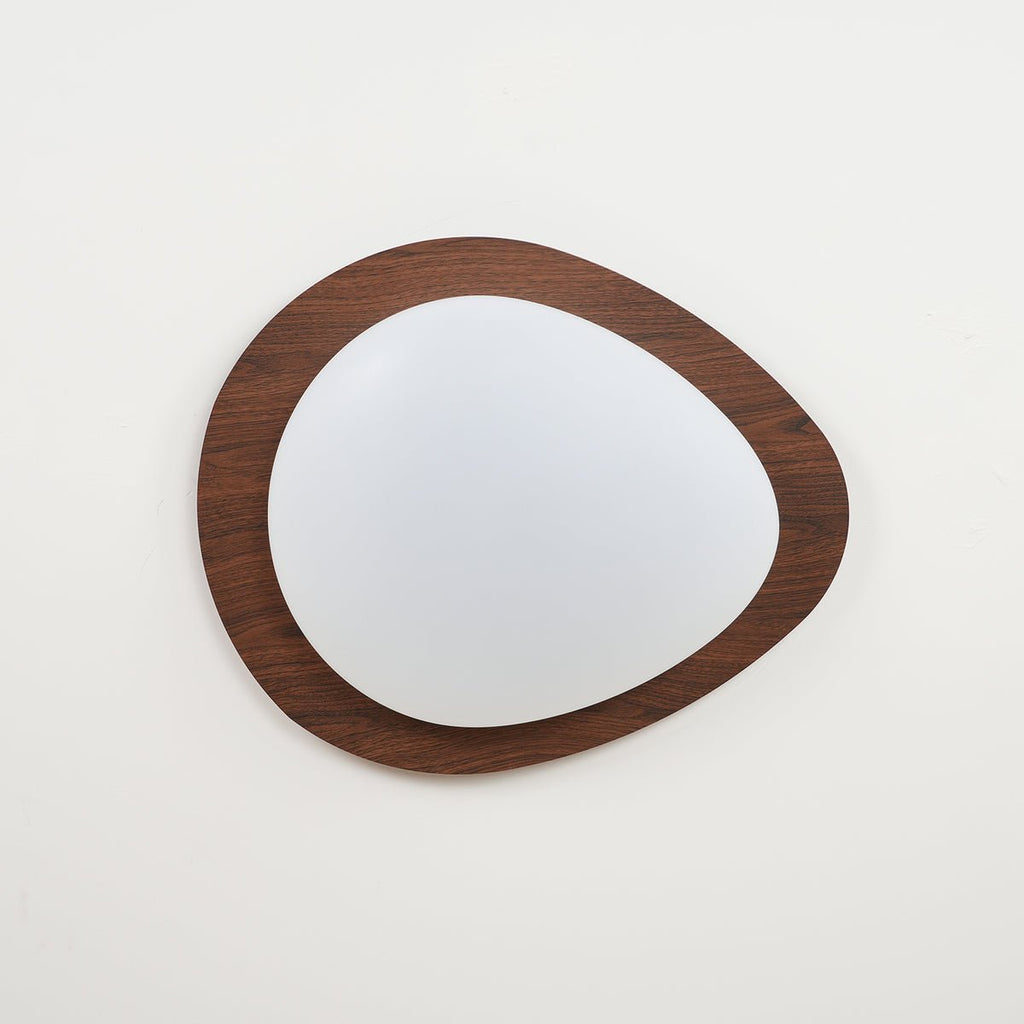 Modern Round Flush Mount Ceiling Light with Metal Rim