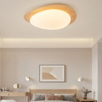 Modern Round Flush Mount Ceiling Light with Metal Rim