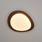 Modern Round Flush Mount Ceiling Light with Metal Rim