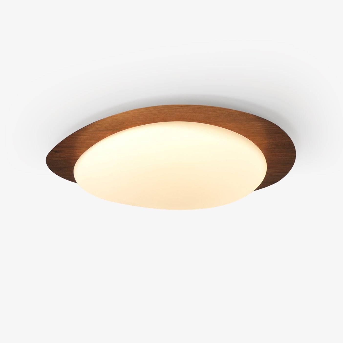 Modern Round Flush Mount Ceiling Light with Metal Rim