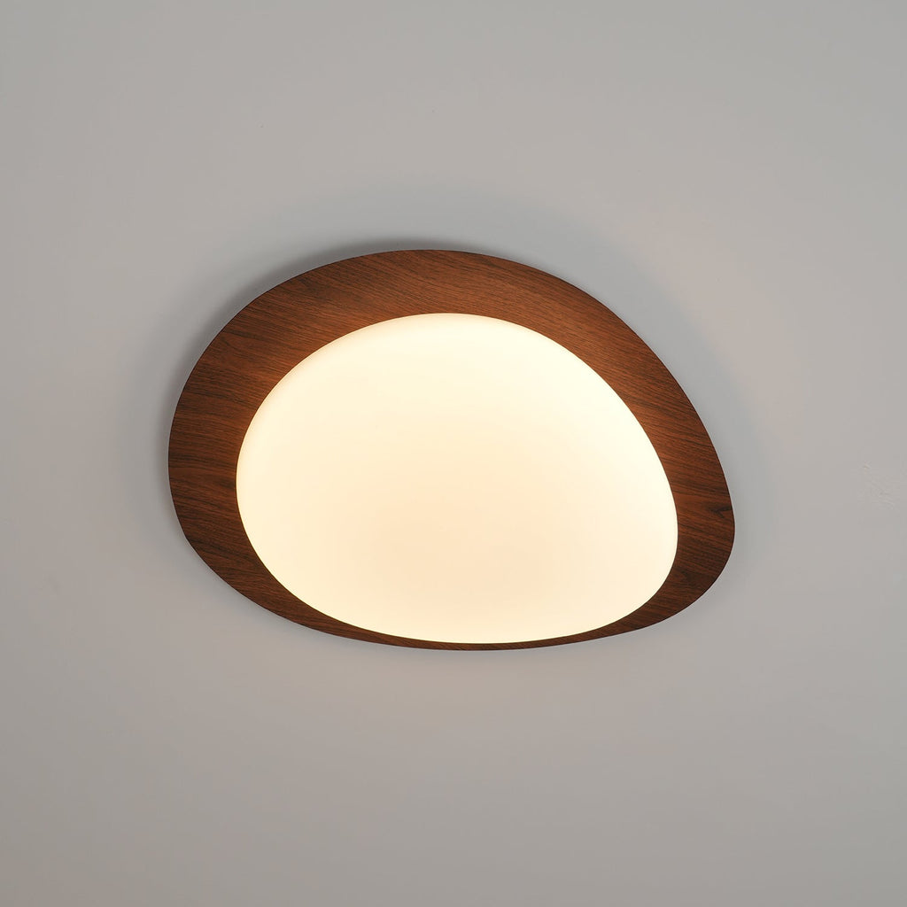 Modern Round Flush Mount Ceiling Light with Metal Rim