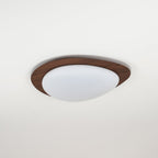 Modern Round Flush Mount Ceiling Light with Metal Rim