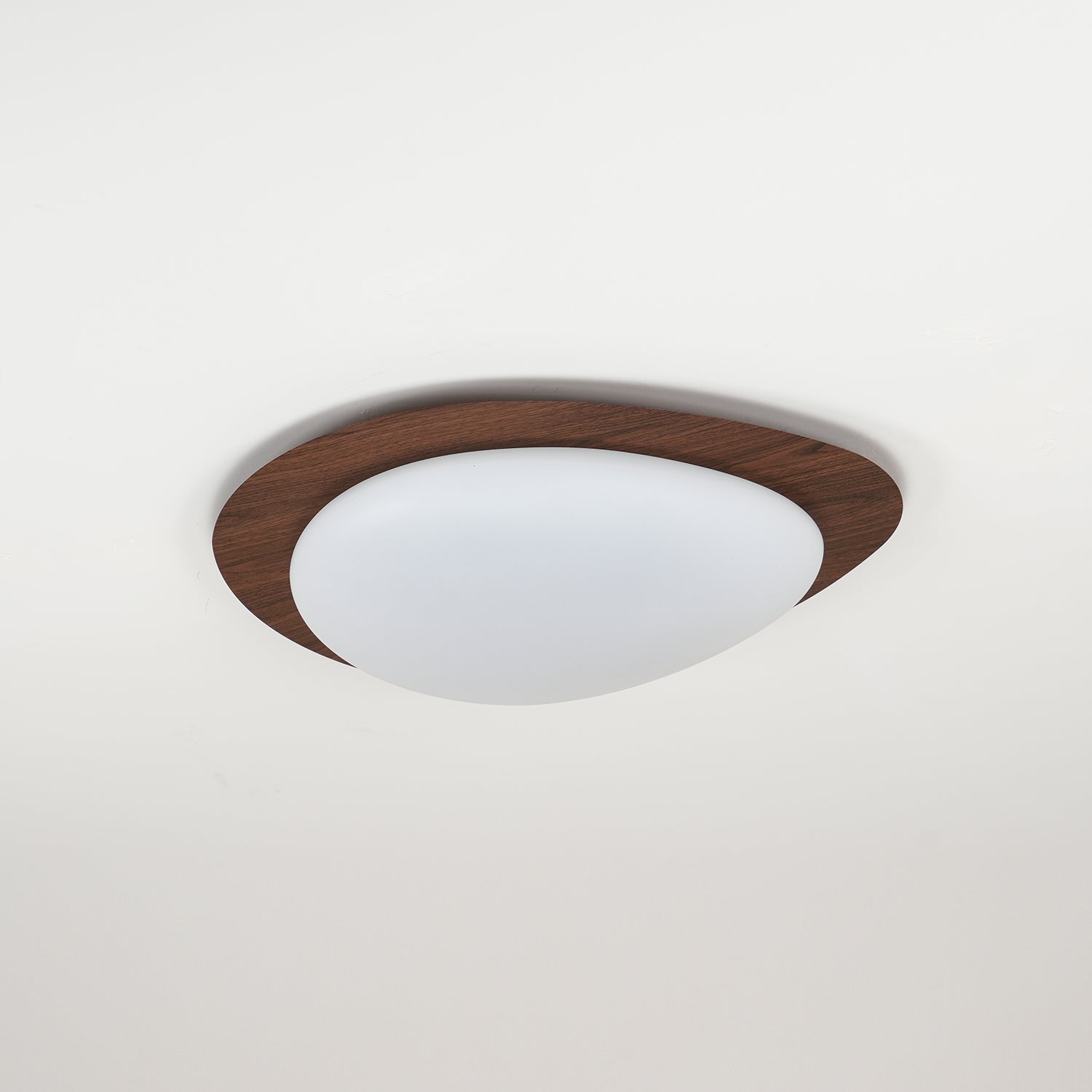 Modern Round Flush Mount Ceiling Light with Metal Rim