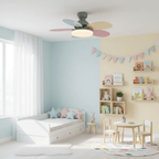 Petal Blade Ceiling Fan with Remote Control and Integrated LED Light