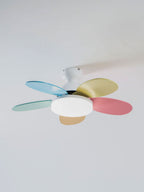Petal Blade Ceiling Fan with Remote Control and Integrated LED Light