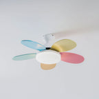 Petal Blade Ceiling Fan with Remote Control and Integrated LED Light