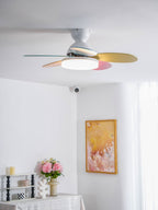 Petal Blade Ceiling Fan with Remote Control and Integrated LED Light
