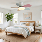 Petal Blade Ceiling Fan with Remote Control and Integrated LED Light