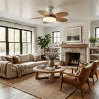 Petal Blade Ceiling Fan with Remote Control and Integrated LED Light