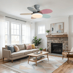 Petal Blade Ceiling Fan with Remote Control and Integrated LED Light