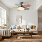 Petal Blade Ceiling Fan with Remote Control and Integrated LED Light