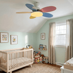 Petal Blade Ceiling Fan with Remote Control and Integrated LED Light