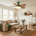Petal Blade Ceiling Fan with Remote Control and Integrated LED Light
