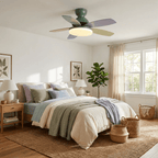 Petal Blade Ceiling Fan with Remote Control and Integrated LED Light