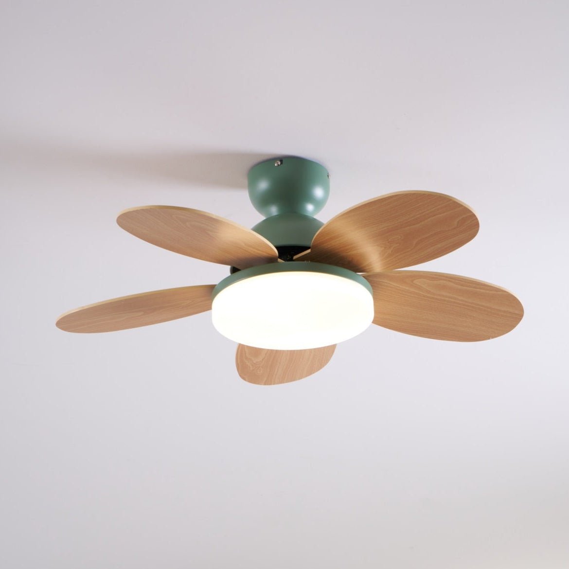 Petal Blade Ceiling Fan with Remote Control and Integrated LED Light