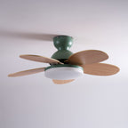 Petal Blade Ceiling Fan with Remote Control and Integrated LED Light