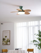 Petal Blade Ceiling Fan with Remote Control and Integrated LED Light