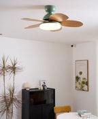 Petal Blade Ceiling Fan with Remote Control and Integrated LED Light