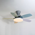 Petal Blade Ceiling Fan with Remote Control and Integrated LED Light