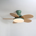 Petal Blade Ceiling Fan with Remote Control and Integrated LED Light